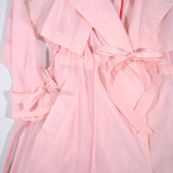 NWT DEREK LAM 10 CROSBY LEXI TRENCH COAT, PINK, SMALL - Picture 10 of 13